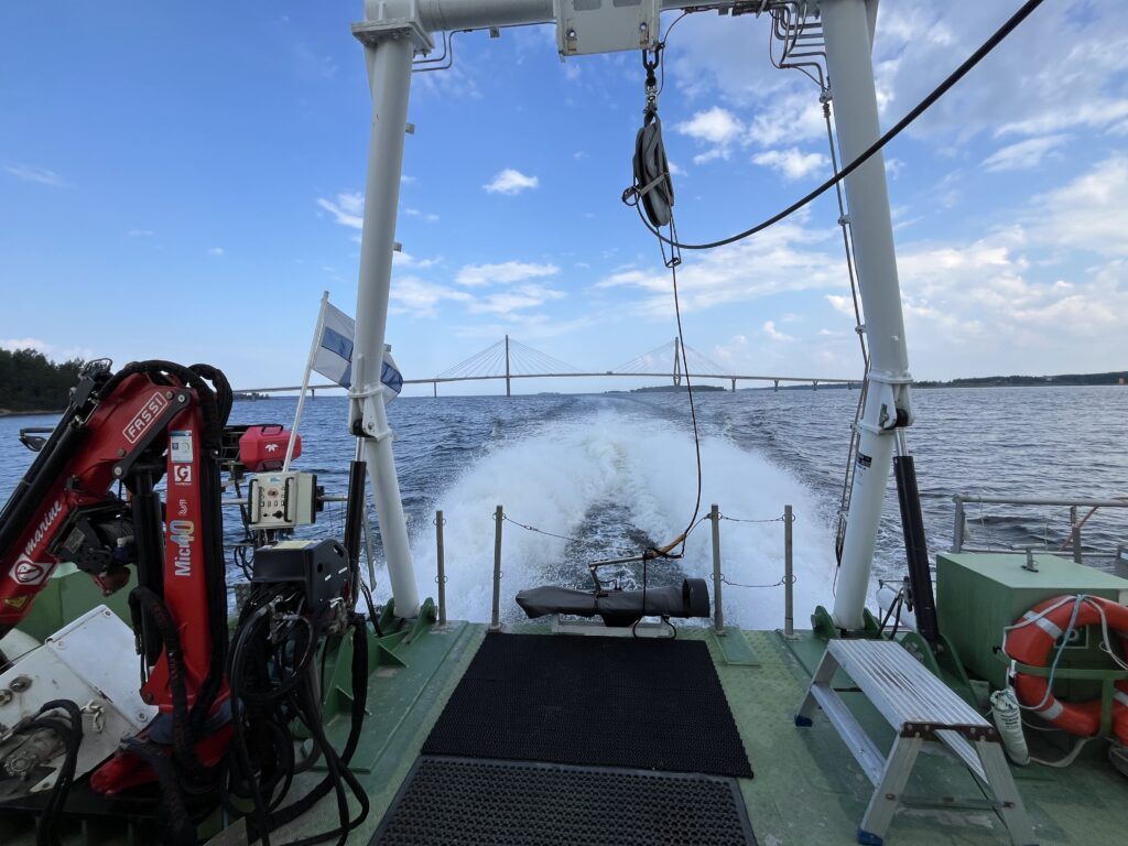 View from the back of the boat